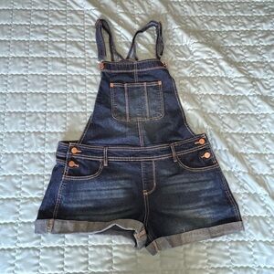 Denim Overalls For Women Size L/G(11-13) Relaxed Fit.